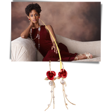 Load image into Gallery viewer, Pendientes de fleco rosa - Ozerty