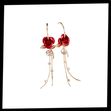 Load image into Gallery viewer, Pendientes de fleco rosa - Ozerty