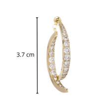 Load image into Gallery viewer, Pendientes cruzados de plata y oro - Ozerty