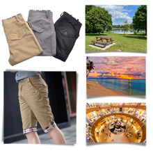 Cargar imagen en el visor de la galería, Pantalones cortos estilo cargo elegante para hombre
- Ozerty