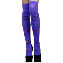 Cargar imagen en el visor de la galería, Calcetines de compresión para Halloween -Veneno morado - Ozerty