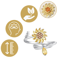 Load image into Gallery viewer, Anillo giratorio con forma de girasol
- Ozerty