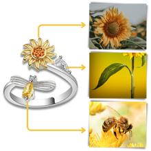 Load image into Gallery viewer, Anillo giratorio con forma de girasol
- Ozerty