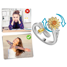 Load image into Gallery viewer, Anillo giratorio con forma de girasol
- Ozerty