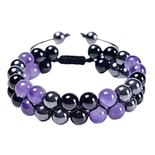 Load image into Gallery viewer, Pulsera de protección resistente al agua -Ónix violeta - Ozerty