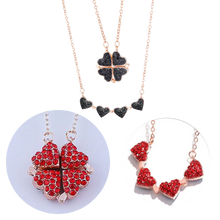 Load image into Gallery viewer, Collar Corazón Trébol 4 Hojas Ajustable - Ozerty
