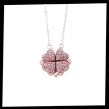 Load image into Gallery viewer, Collar Corazón Trébol 4 Hojas Ajustable - Ozerty

