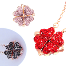 Load image into Gallery viewer, Collar Corazón Trébol 4 Hojas Ajustable - Ozerty
